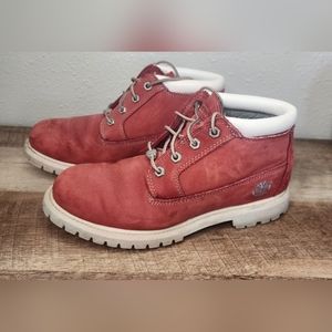 Timberland Red Nellie Women's Sz 9.5 Boots Chukka Nubuck Leather/Suede